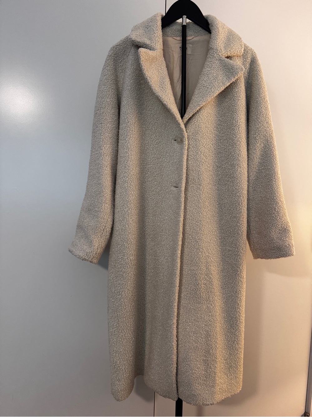 Marine Layer Cream Teddy Long Coat
